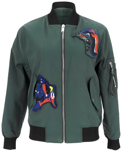 Pre-owned Proenza Schouler Patched Bomber Jacket, Size Us 6 (authentic Pre-loved)