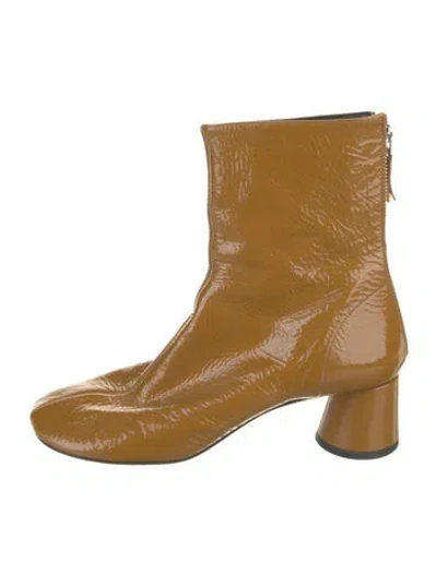Pre-owned Proenza Schouler Patent Leather Boots In Brown
