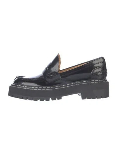 Pre-owned Proenza Schouler Patent Leather Loafers In Blue