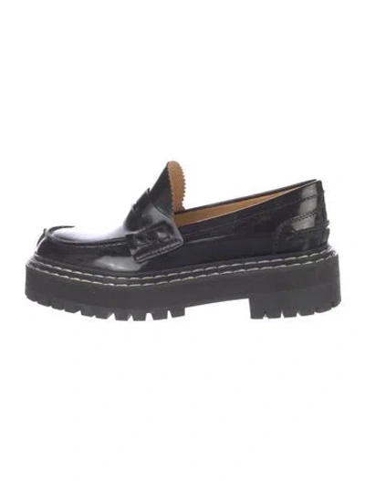 Pre-owned Proenza Schouler Patent Leather Loafers In Blue