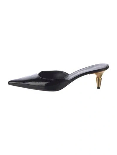 Pre-owned Proenza Schouler Patent Leather Mules In Black