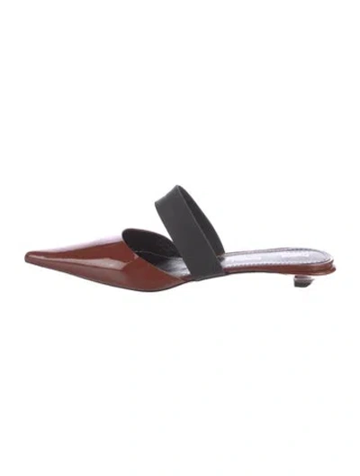 Pre-owned Proenza Schouler Patent Leather Mules In Multi