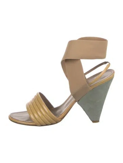 Pre-owned Proenza Schouler Patent Leather Sandals In Neutral