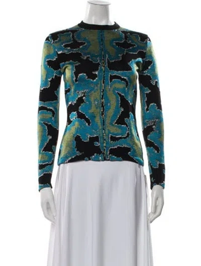 Pre-owned Proenza Schouler Patterned Crew Neck Sweater In Multi