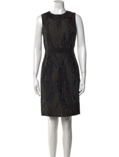 Pre-owned Proenza Schouler Patterned Knee-length Dress In Black