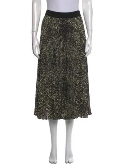 Pre-owned Proenza Schouler Patterned Midi Length Skirt In Black