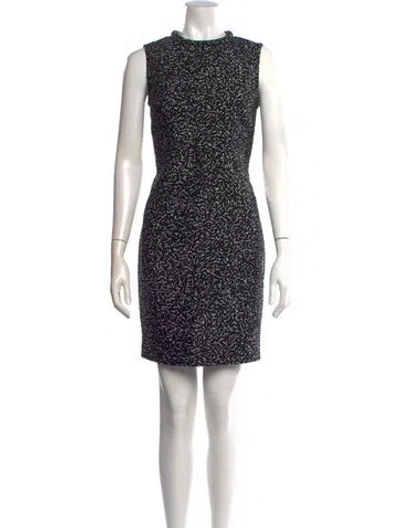 Pre-owned Proenza Schouler Patterned Mini Dress In Black