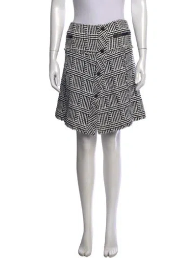 Pre-owned Proenza Schouler Patterned Mini Skirt In Black