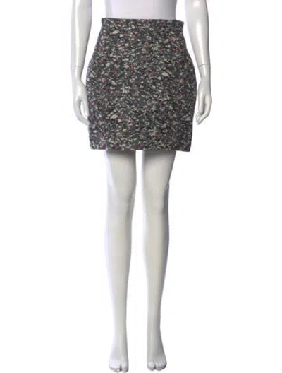 Pre-owned Proenza Schouler Patterned Mini Skirt In Black