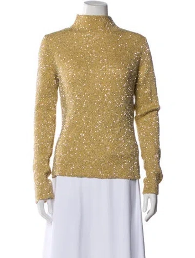Pre-owned Proenza Schouler Patterned Turtleneck Top In Neutral