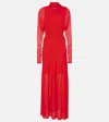 Proenza Schouler Paula Sheer Crêpe Jersey Gown In Red