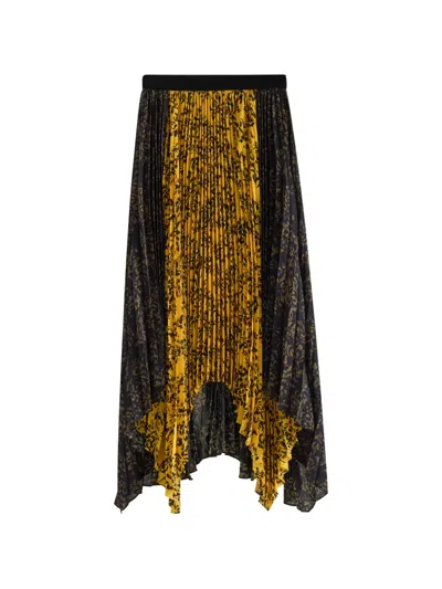 Proenza Schouler Paulina Skirt In Pleated Georgette In Black