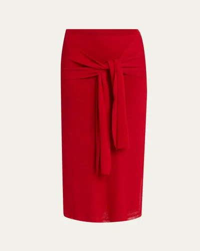 Proenza Schouler Phelan Knit Skirt In Dark Poppy