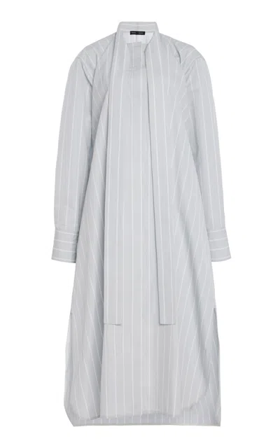 Proenza Schouler Phillipa Cotton Poplin Dress In Light Grey