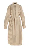 Proenza Schouler Phillipa Cotton Poplin Dress In Tan
