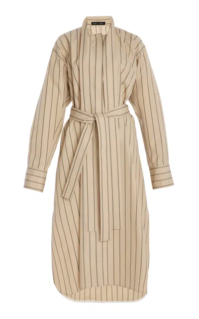 Proenza Schouler Phillipa Cotton Poplin Dress In Tan