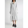 Proenza Schouler Phillipa Stripe Long Sleeve Cotton & Silk Poplin Midi Shirtdress In Gray
