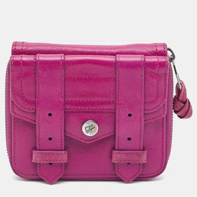 Pre-owned Proenza Schouler Pink Leather Ps1 Compact Wallet