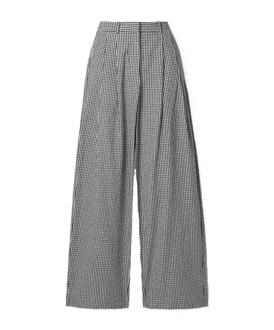 Proenza Schouler Plaid Casual Pants In Gray
