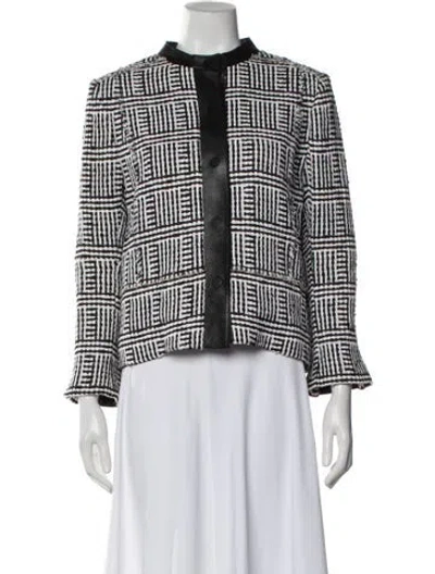 Pre-owned Proenza Schouler Plaid Print Evening Jacket In White