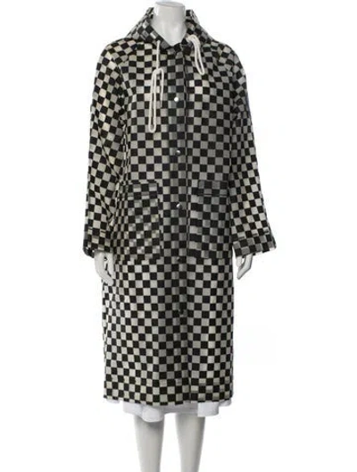 Pre-owned Proenza Schouler Plaid Print Jacket In Black/white