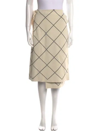 Pre-owned Proenza Schouler Plaid Print Knee-length Skirt In Black