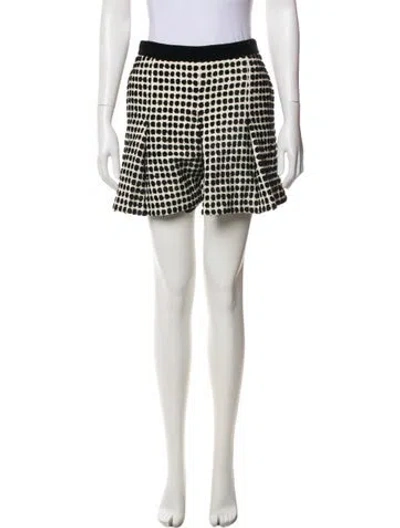 Pre-owned Proenza Schouler Plaid Print Mini Shorts In White