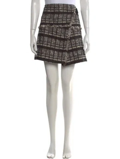 Pre-owned Proenza Schouler Plaid Print Mini Skirt In Blue
