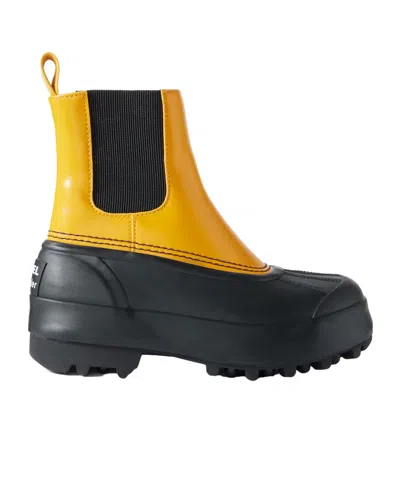 Proenza Schouler Platform Chelsea Boots In Yellow