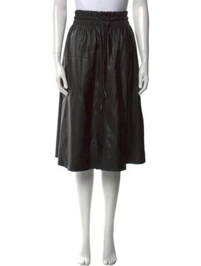 Pre-owned Proenza Schouler Pleated Accents Knee-length Skirt In Black