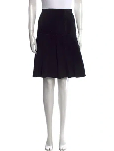 Pre-owned Proenza Schouler Pleated Accents Knee-length Skirt In Black