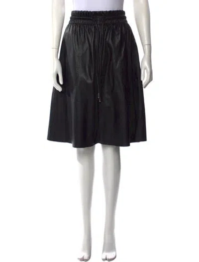 Pre-owned Proenza Schouler Pleated Accents Knee-length Skirt In Black