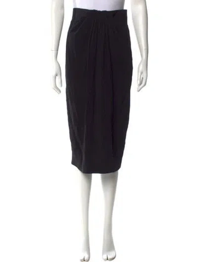 Pre-owned Proenza Schouler Pleated Accents Knee-length Skirt In Black