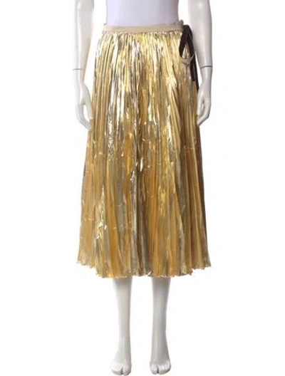 Pre-owned Proenza Schouler Pleated Accents Midi Length Skirt