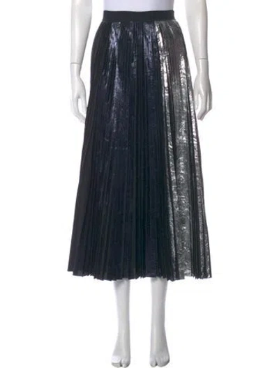 Pre-owned Proenza Schouler Pleated Accents Midi Length Skirt In Blue