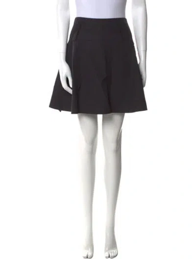 Pre-owned Proenza Schouler Pleated Accents Mini Skirt In Black