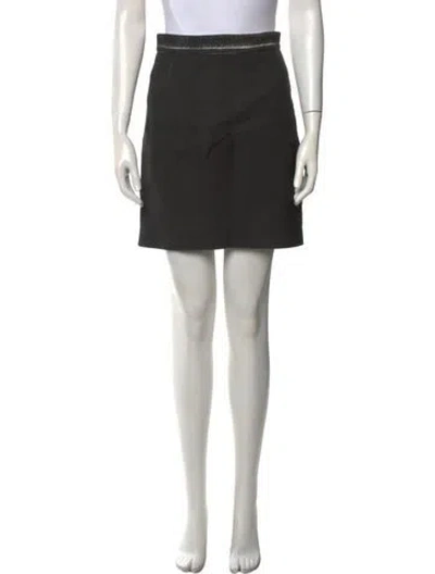 Pre-owned Proenza Schouler Pleated Accents Mini Skirt In Black