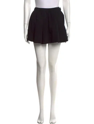 Pre-owned Proenza Schouler Pleated Accents Mini Skirt In Black