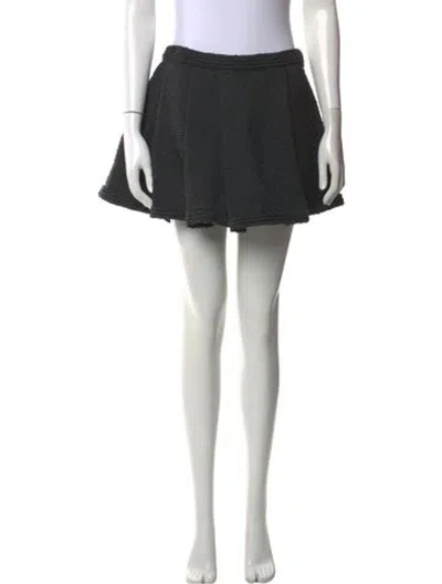 Pre-owned Proenza Schouler Pleated Accents Mini Skirt In Black