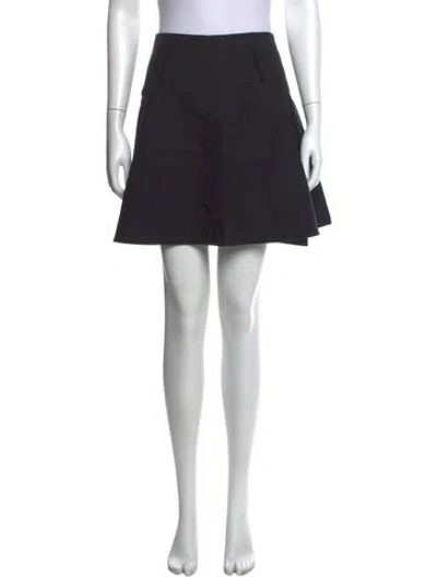 Pre-owned Proenza Schouler Pleated Accents Mini Skirt In Black
