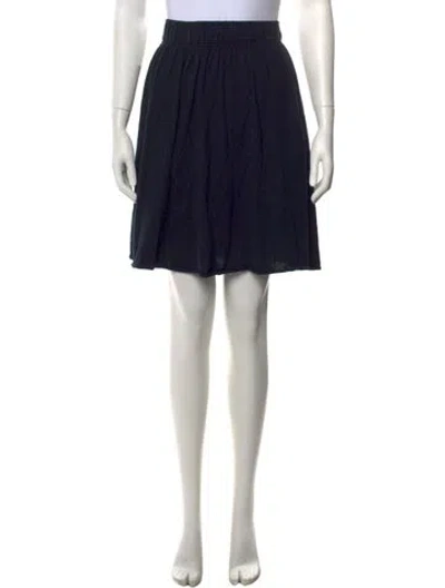 Pre-owned Proenza Schouler Pleated Accents Mini Skirt In Blue