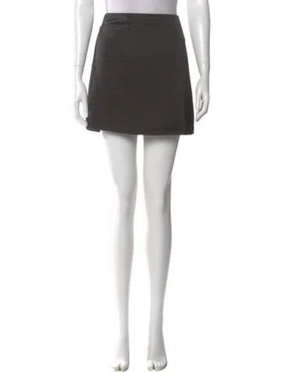 Pre-owned Proenza Schouler Pleated Accents Mini Skirt In Gray
