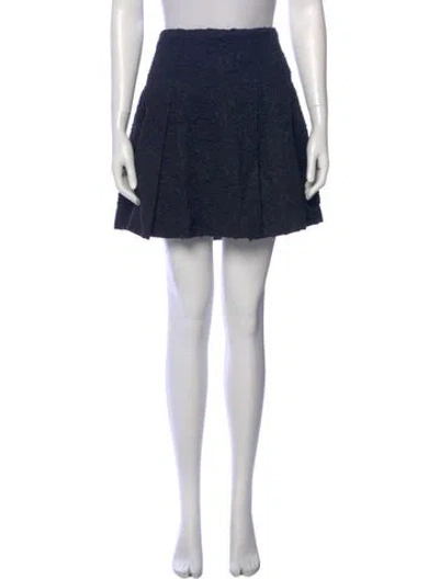 Pre-owned Proenza Schouler Pleated Accents Mini Skirt In Green