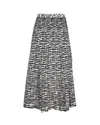 Proenza Schouler Pleated Zebra Midi Skirt In Animal Print Viscose In Multi