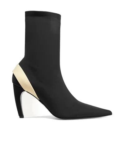 Proenza Schouler Pointed-toe Knit Sock Boots In Black