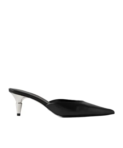 Proenza Schouler Pointed-toe Leather Mules In Black