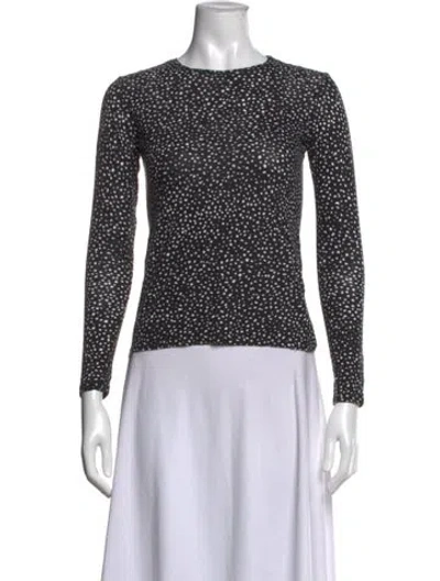Pre-owned Proenza Schouler Polka Dot Print Crew Neck Sweater In Black/white