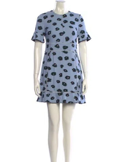 Pre-owned Proenza Schouler Polka Dot Print Mini Dress In Blue