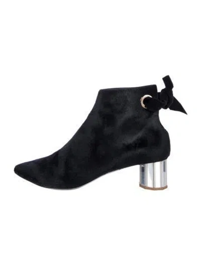 Pre-owned Proenza Schouler Ponyhair Boots In Black