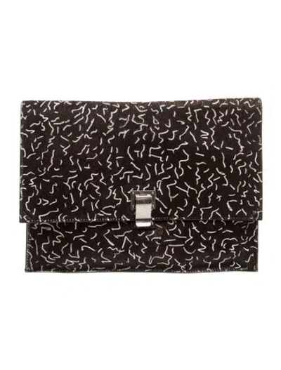 Pre-owned Proenza Schouler Ponyhair Clutch In Brown